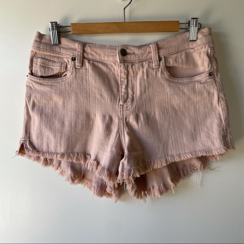 Pistola pink fray hem shorts